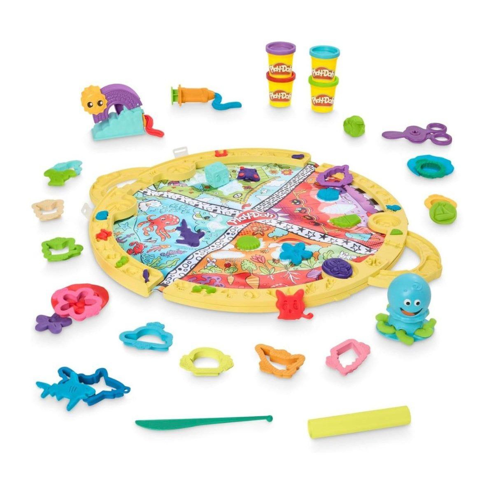 HASBRO Pâte à modeler play-doh  f9143 - tapis pliable et 19 outils