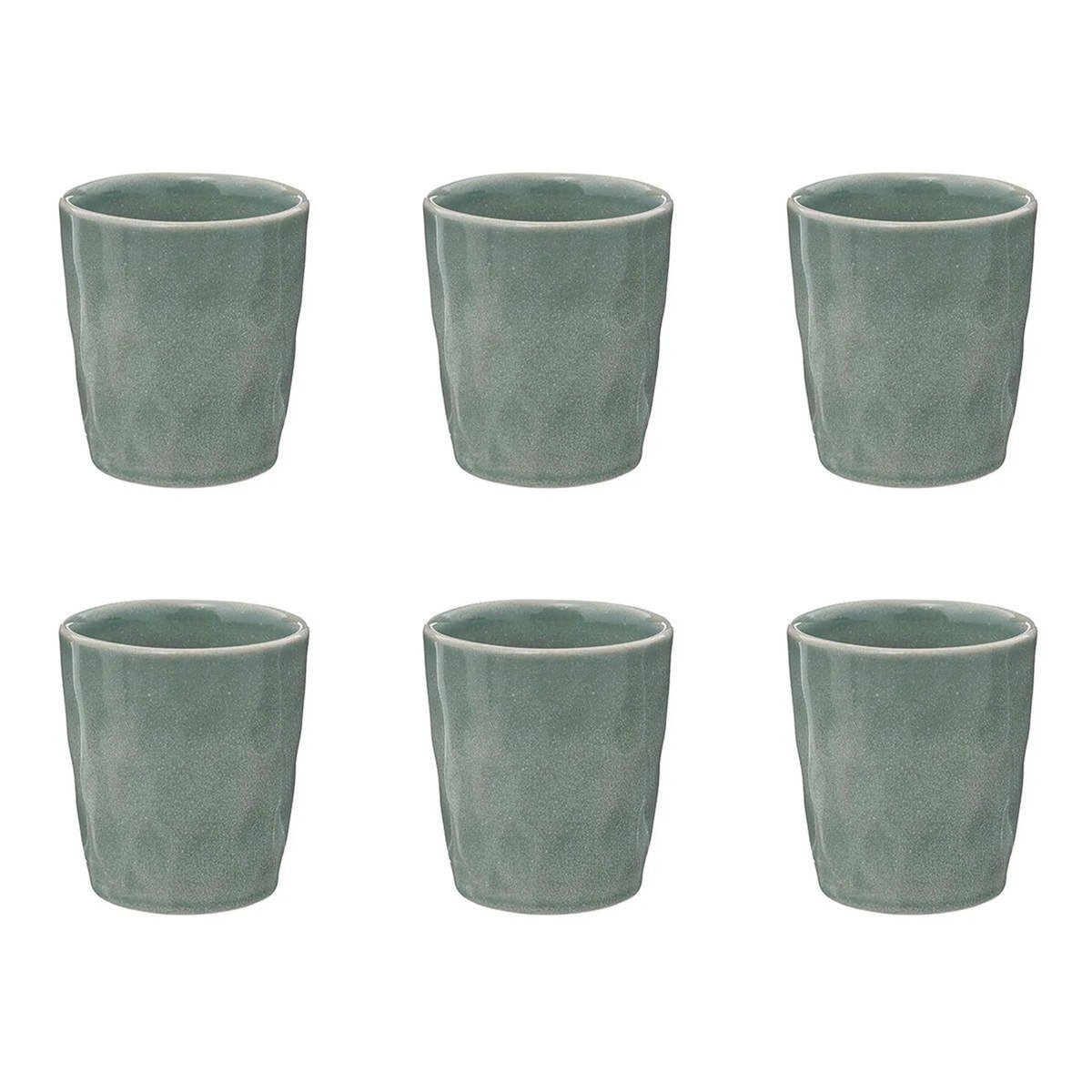 SECRET DE GOURMET Lot de 6 Tasses Design  Zoé  22cl Vert