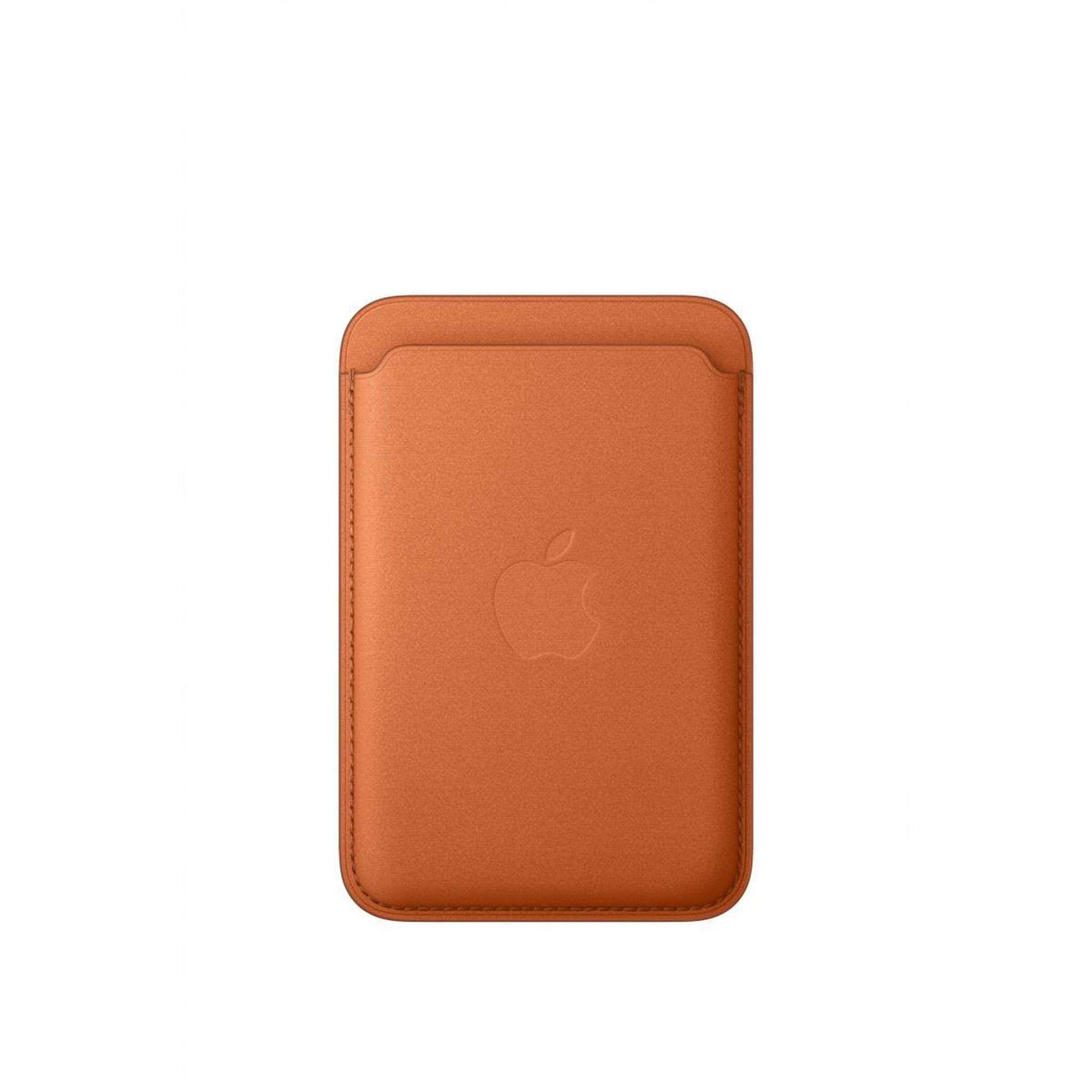 APPLE Porte-cartes magsafe tissage fin roux orange