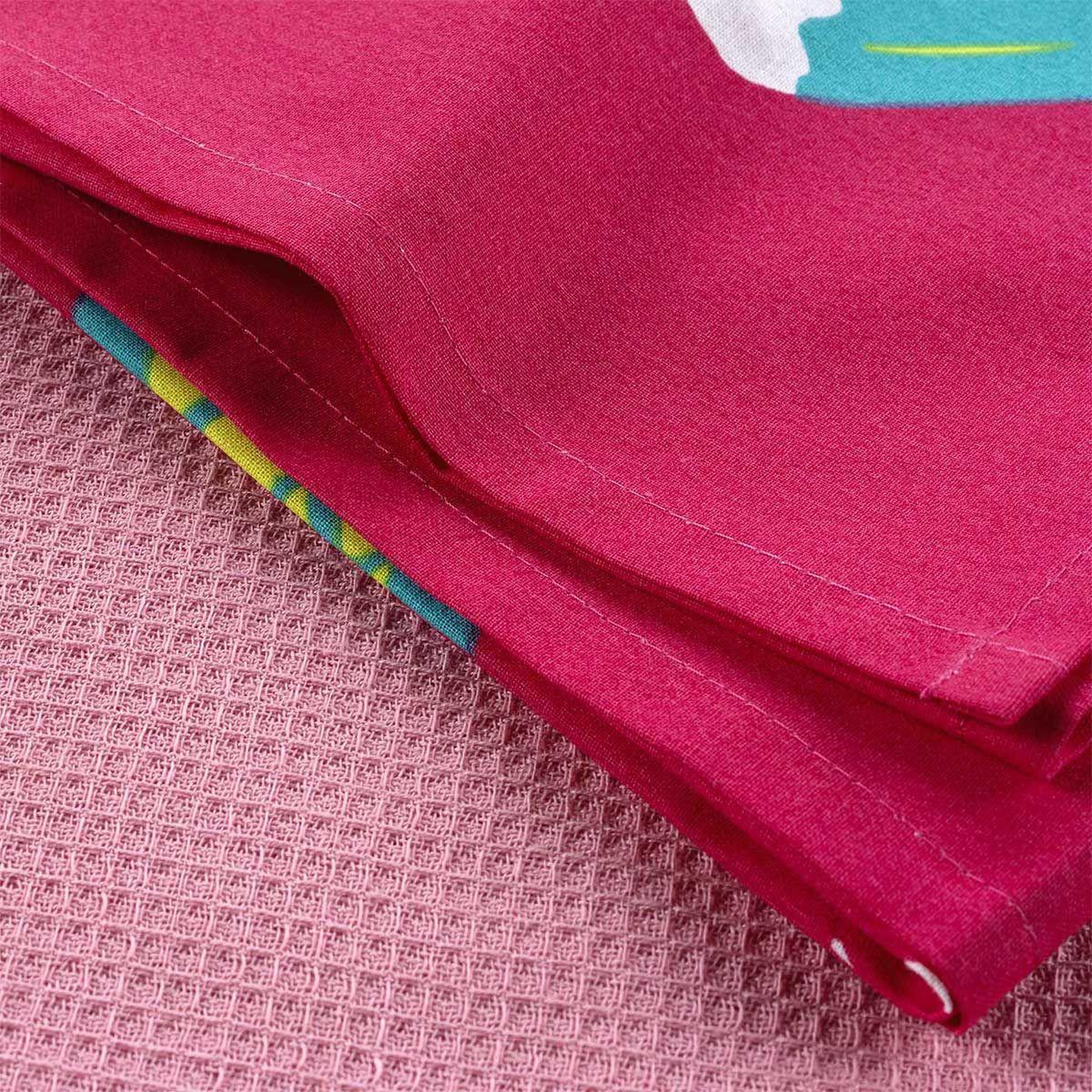 Voir la diapositive 2 : Douceur d'Intérieur Lot de 2 torchons enfant  mini fée  50x70cm rose