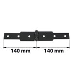CENTRALE BRICO Charnière à congé acier pour volets battants, L.50 x l.140 mm