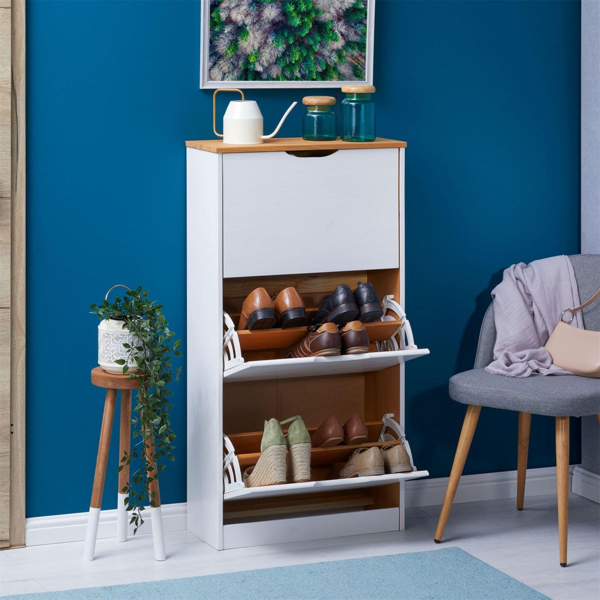 IDIMEX Meuble à chaussures en pin BASIL