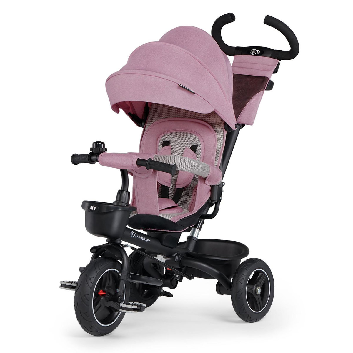 KINDERKRAFT Tricycle Spinstep 5 en 1 avec siège rotatif et protection UPF50+