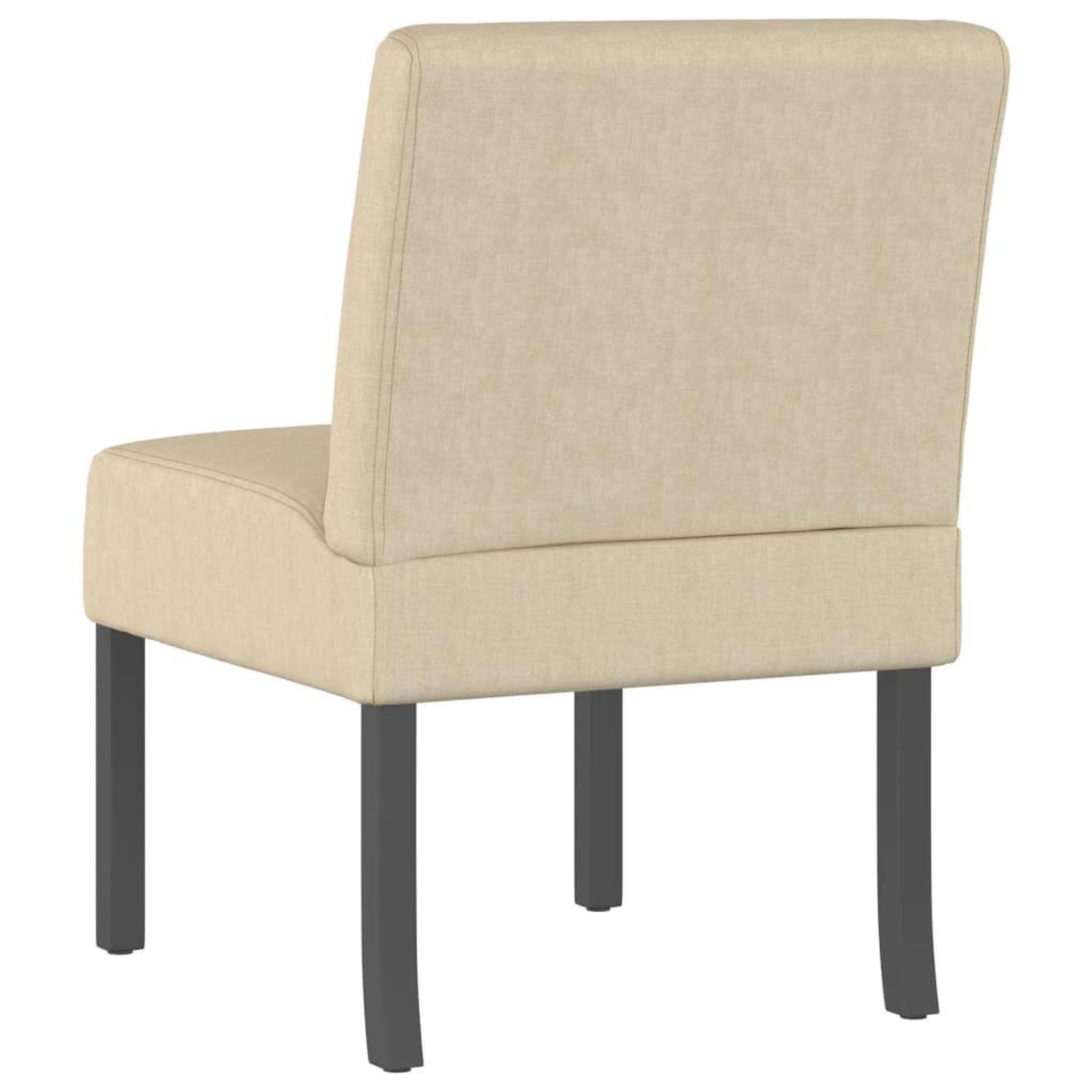 Voir la diapositive 5 : VIDAXL Fauteuil sans accoudoirs creme tissu