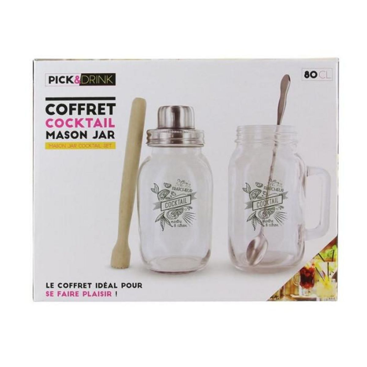 Paris Prix Coffret à Cocktail  Chope & Shaker  80cl Transparent