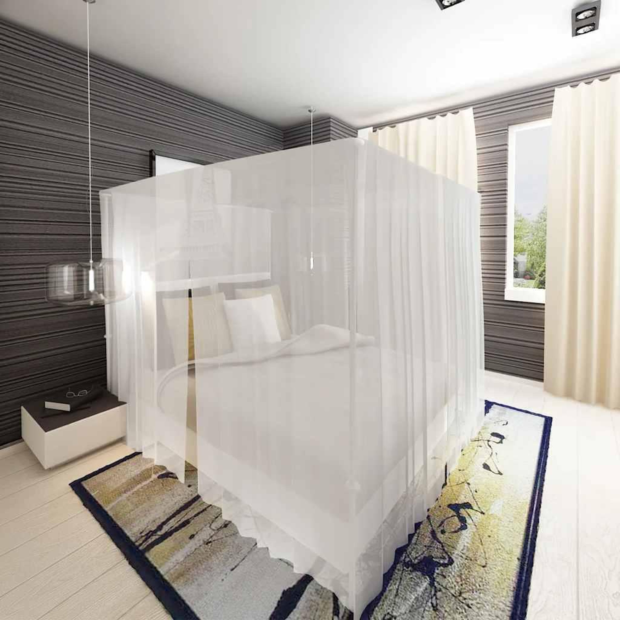 Voir la diapositive 3 : VIDAXL Moustiquaire de lit carre 3 ouvertures 2 pcs