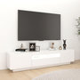 Voir la diapositive 5 : VIDAXL Meuble TV avec lumieres LED Blanc 180x35x40 cm