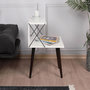 Voir la diapositive 4 : Habitat et Jardin Table de chevet en bois  Cross  50 x 40 x 55 cm - Blanc
