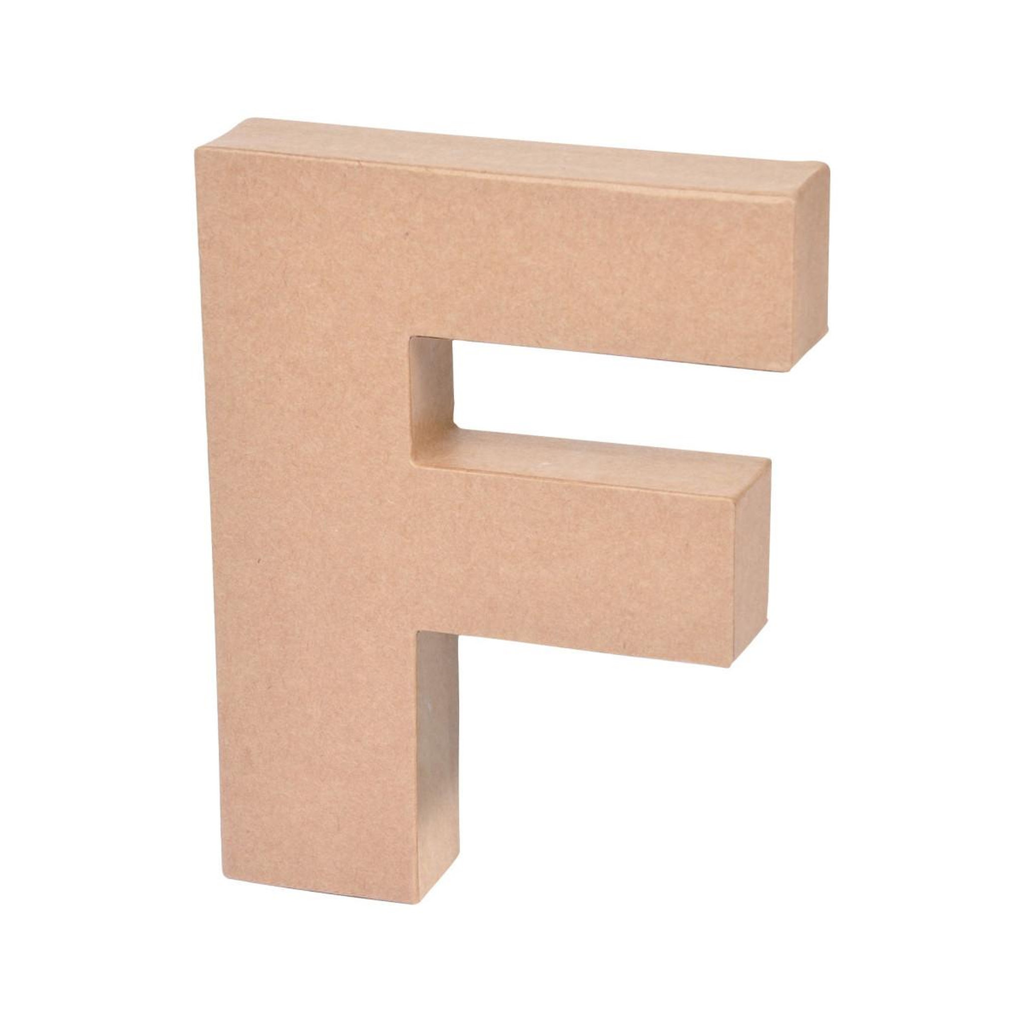 HOMEA Décoration Murale  Lettres Carton F  18cm Naturel