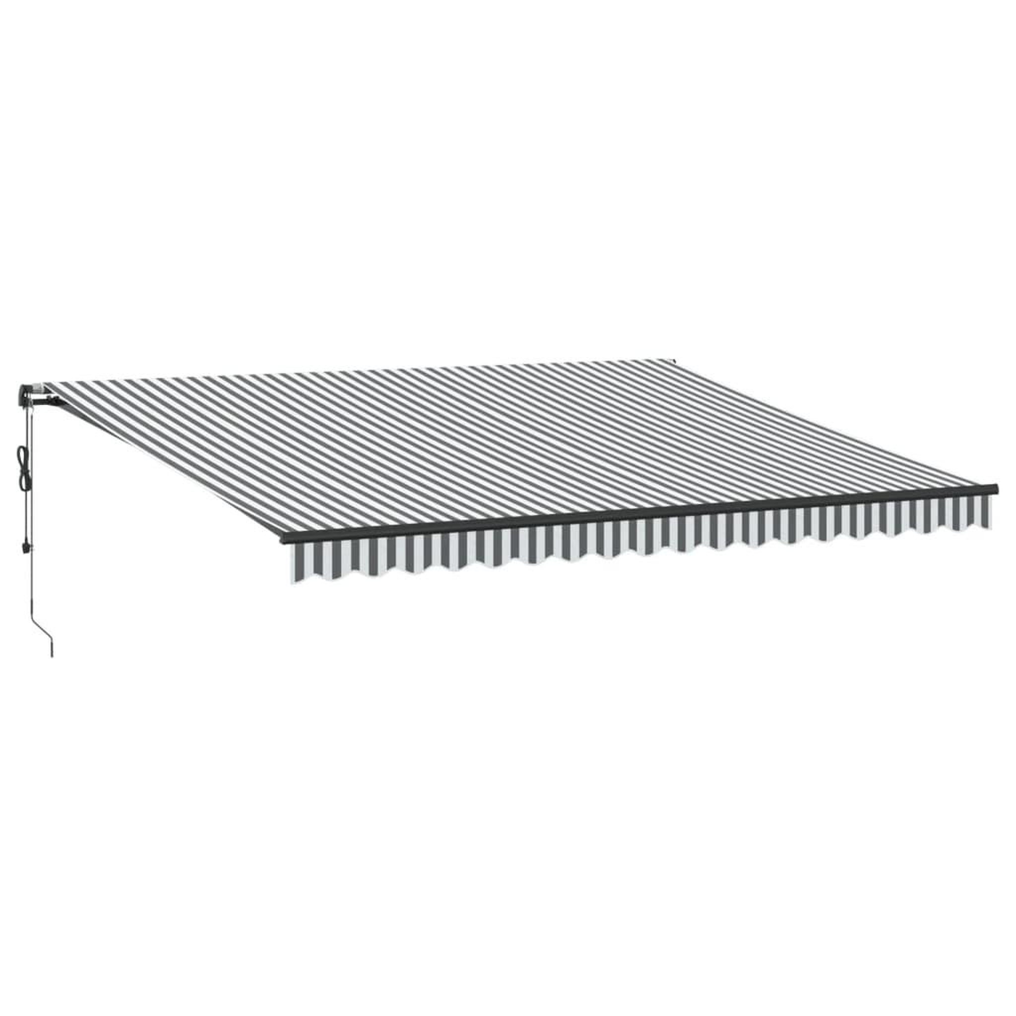 Voir la diapositive 2 : VIDAXL Auvent retractable automatique anthracite et blanc 450x350 cm