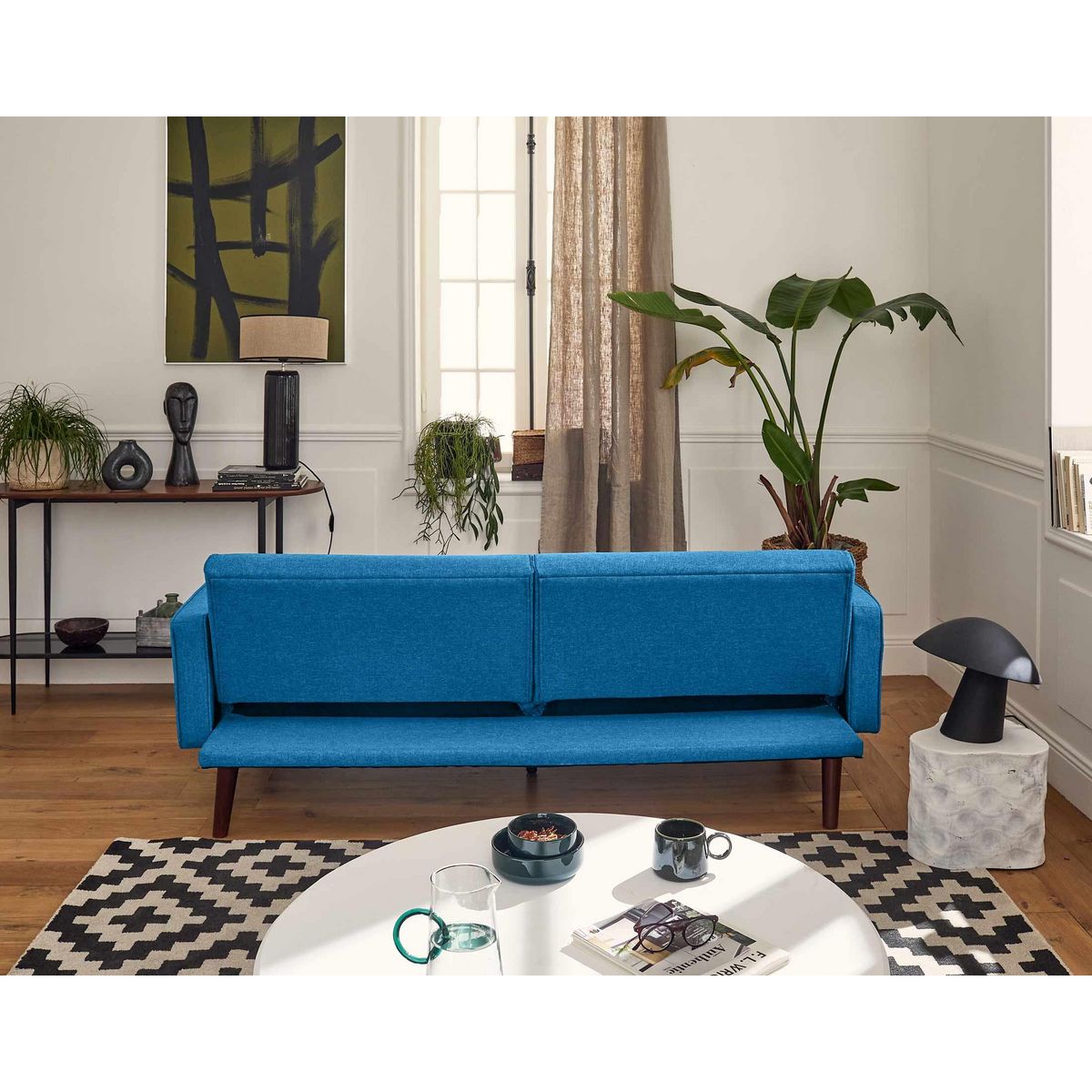 BEST MOBILIER Babylone - canapé convertible clic-clac - 2 places - en tissu