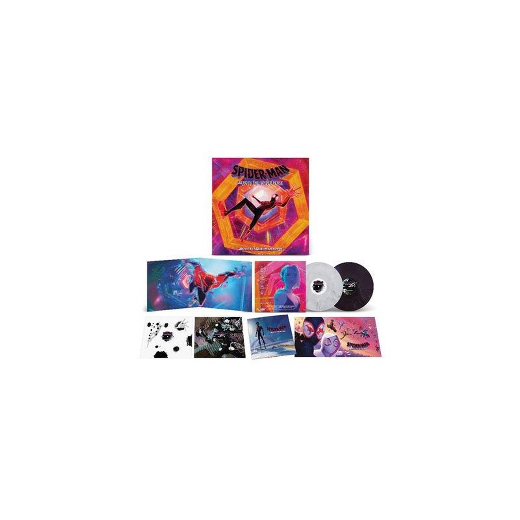 Spider Man Across The Spider Verse Vinyle Blanc et Violet Foncé Marbré