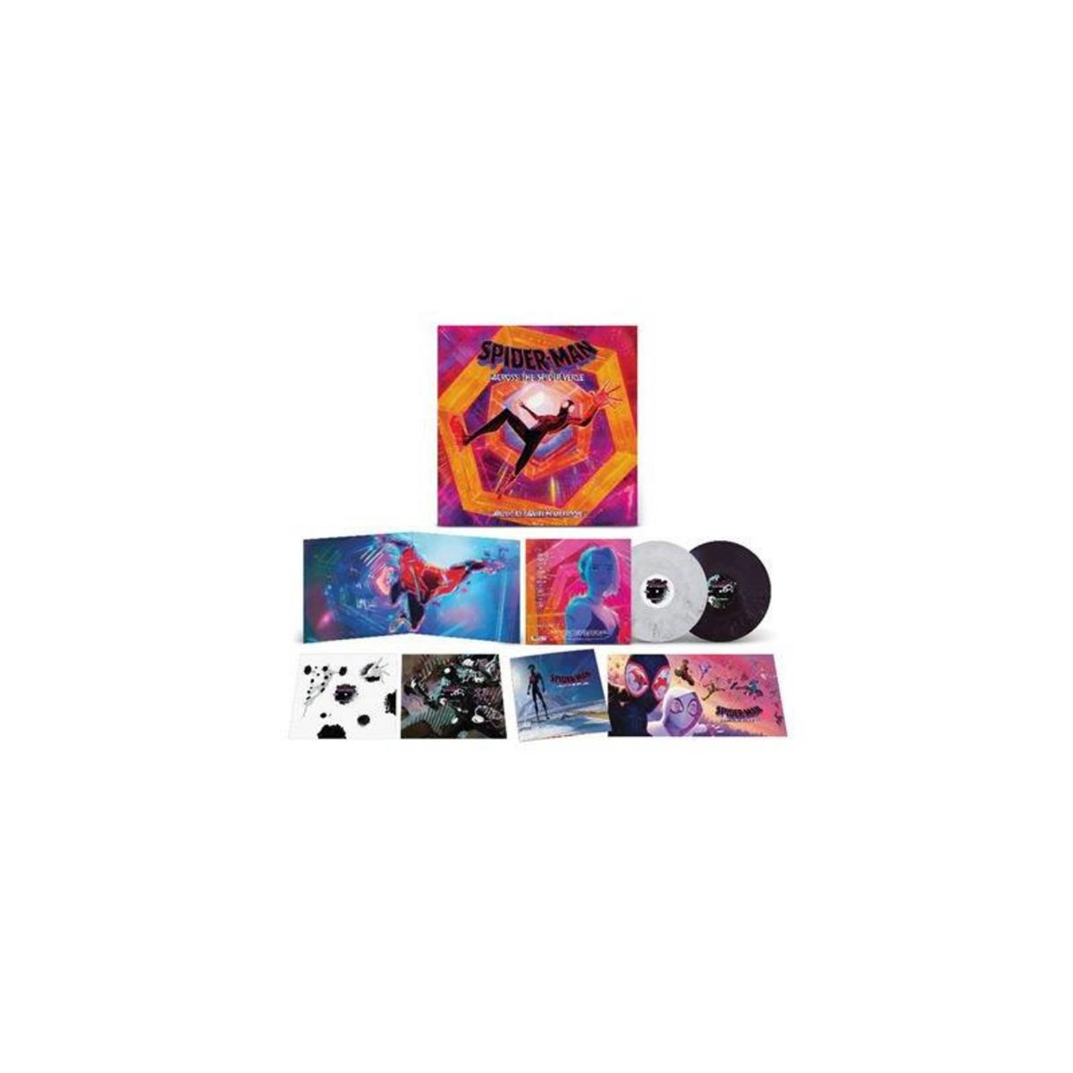 Spider Man Across The Spider Verse Vinyle Blanc et Violet Foncé Marbré
