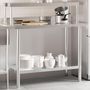 Voir la diapositive 1 : VIDAXL Table de travail de cuisine avec etagere 110x55x120 cm inox