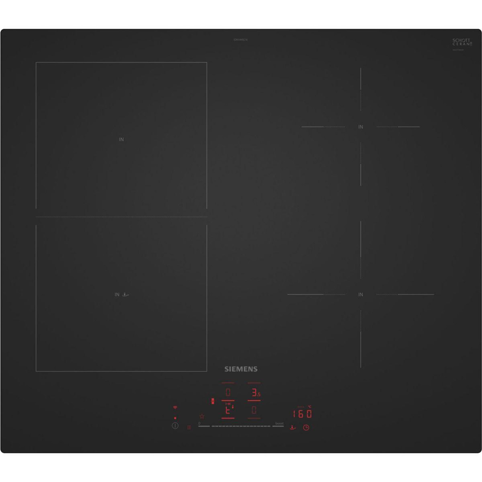 Siemens Plaque induction ED61AHSC1E Noir Mat