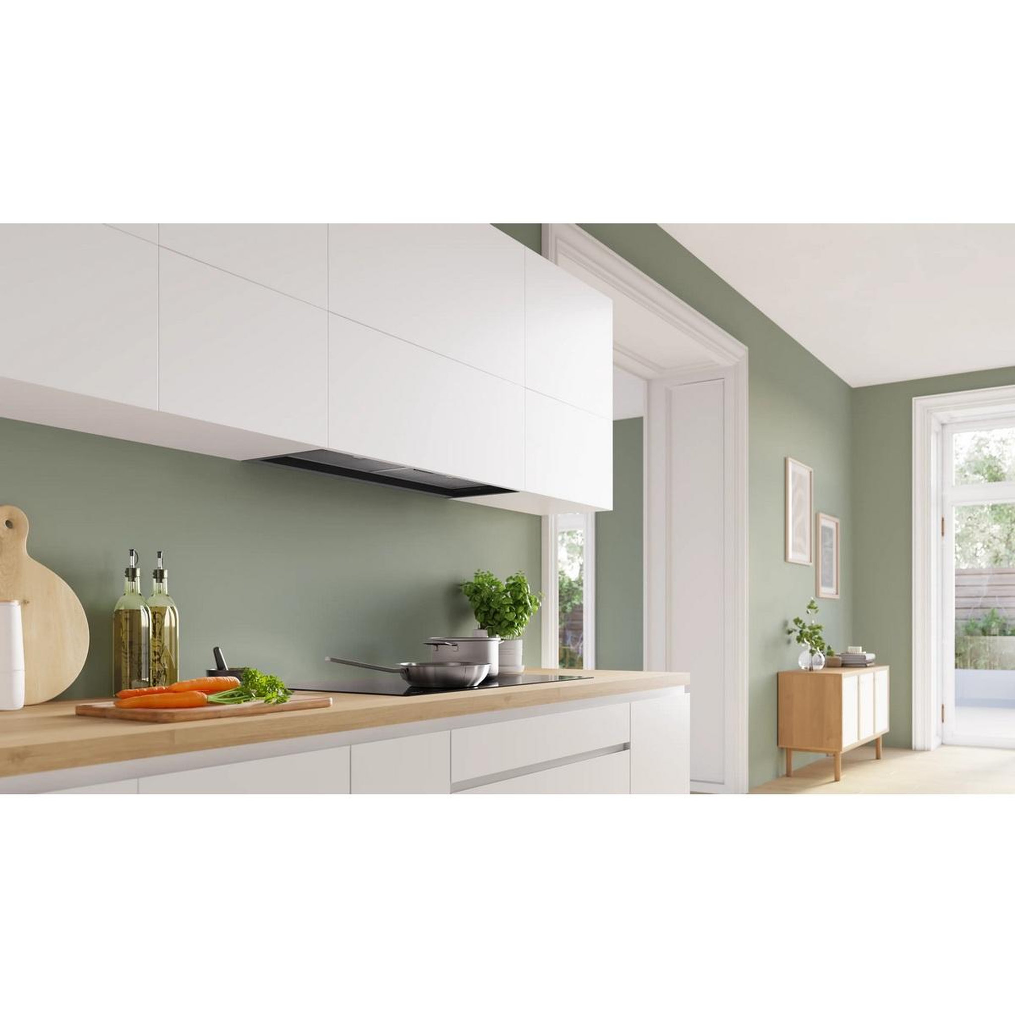 Voir la diapositive 3 : BOSCH Hotte décorative intégrée 90cm 384m3/h noir mat - dbb93bc60
