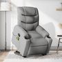 Voir la diapositive 1 : VIDAXL Fauteuil de massage inclinable Gris clair Tissu