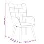Voir la diapositive 6 : VIDAXL Chaise de relaxation Gris fonce Tissu