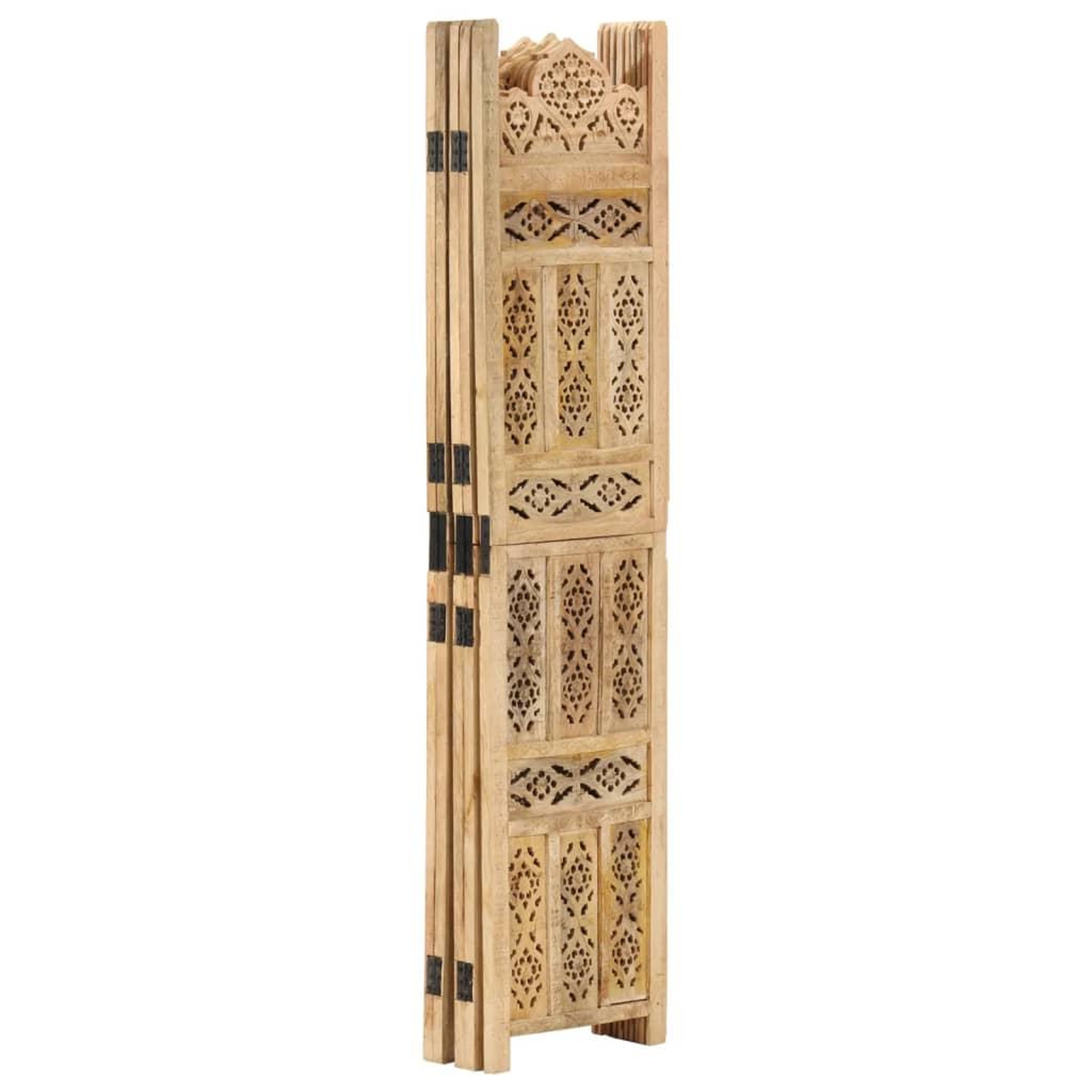 Voir la diapositive 2 : VIDAXL Cloison de separation 5 panneaux 200x165 cm Bois de manguier