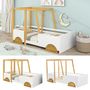 Voir la diapositive 5 : MERAX Lit cabane enfant 90x200cm pin coloris blanc+bois
