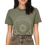 Only T-shirt  Femme Only Lucy. Coloris disponibles : Vert