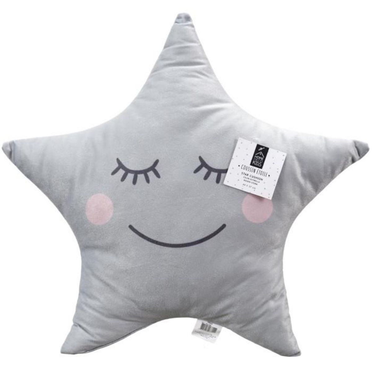 Paris Prix Coussin Déco Enfant  Étoile  37x44cm Gris