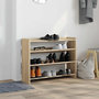 Voir la diapositive 3 : VIDAXL Etagere a chaussures chene sonoma 80x25x62 cm bois d'ingenierie
