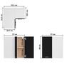 Voir la diapositive 6 : VIDAXL Armoire d'angle suspendue Noir 57x57x60 cm Bois d'ingenierie