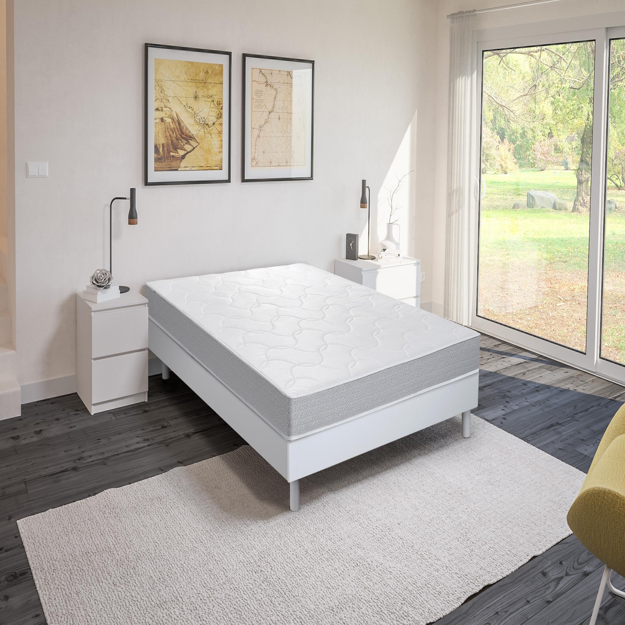 Voir la diapositive 2 : AUCHAN Matelas mousse 140x190 cm MIAMI