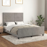 VIDAXL Cadre de lit sans matelas gris clair 140x200 cm velours