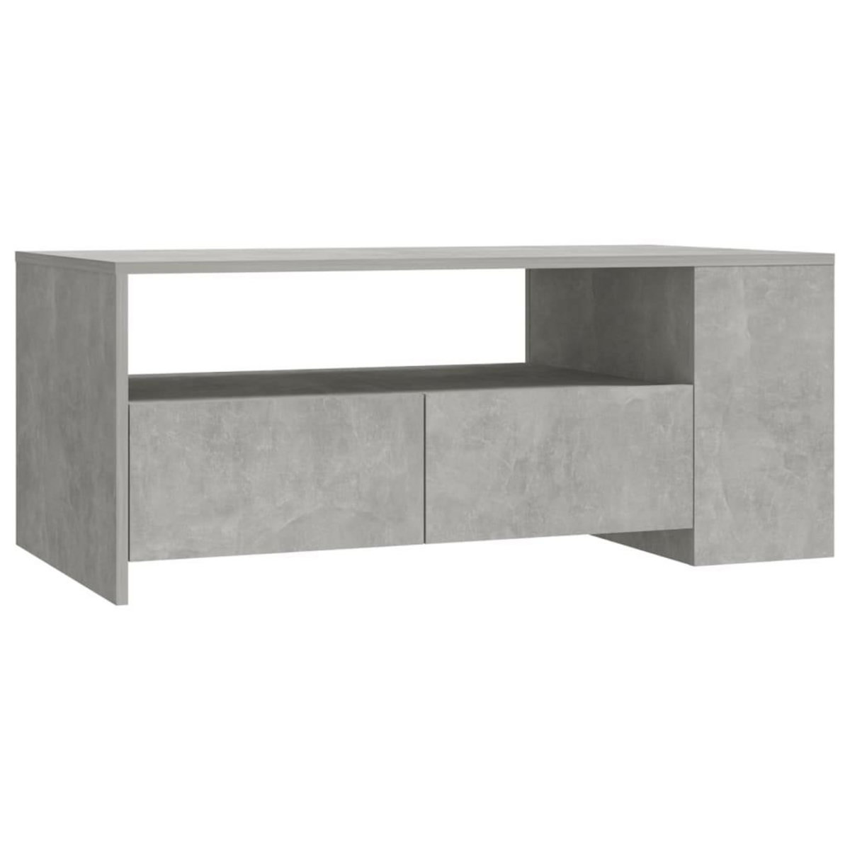 VIDAXL Table basse gris beton 102x55x42 cm bois d'ingenierie