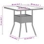 Voir la diapositive 6 : VIDAXL Table de jardin avec dessus en verre gris clair resine tressee