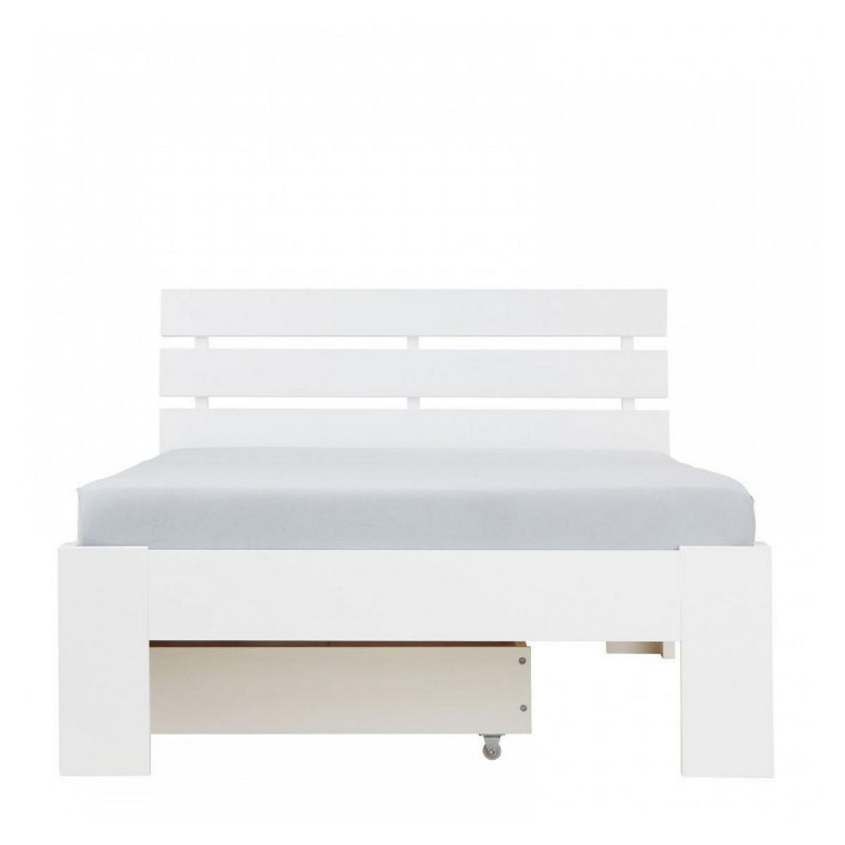 HomeStyle4U Lit simple 90x200 avec tiroir et Sommier