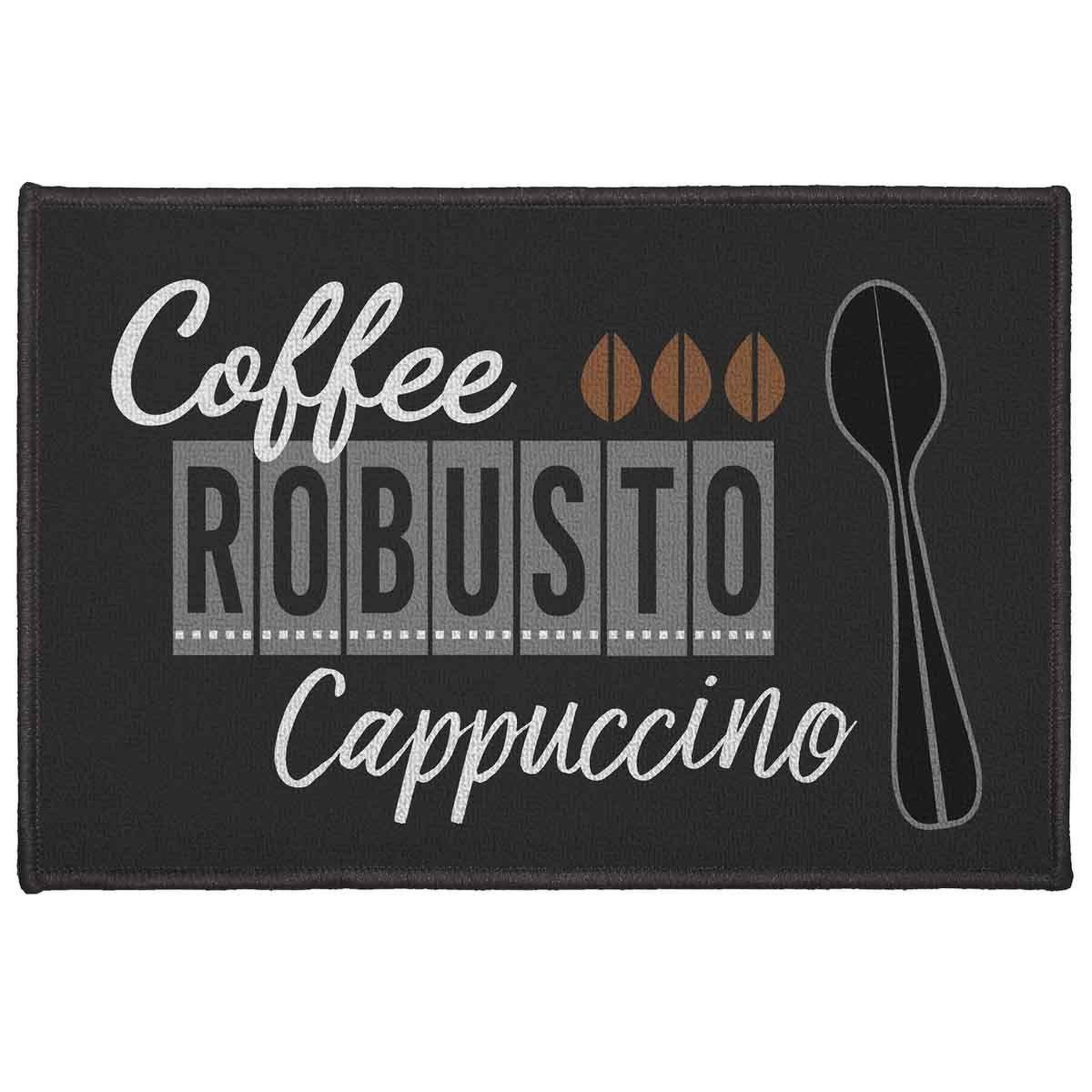 Douceur d'Intérieur Tapis de cuisine imprimé  cappuccino  40x60cm marron
