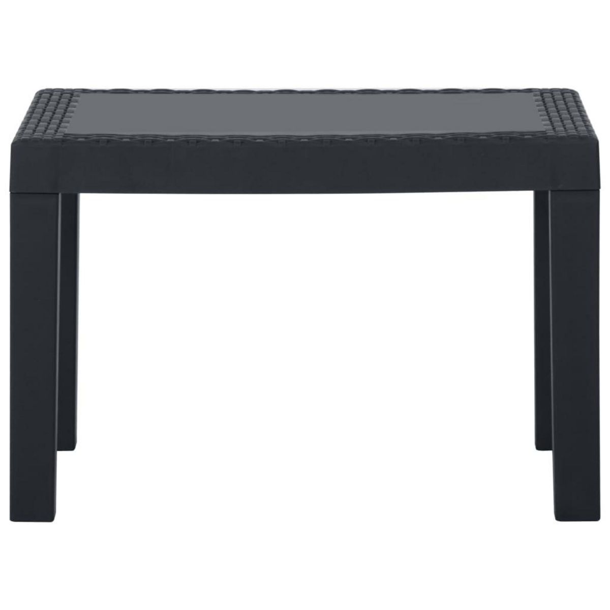 VIDAXL Salon de jardin 3 pcs avec coussins Plastique Gris