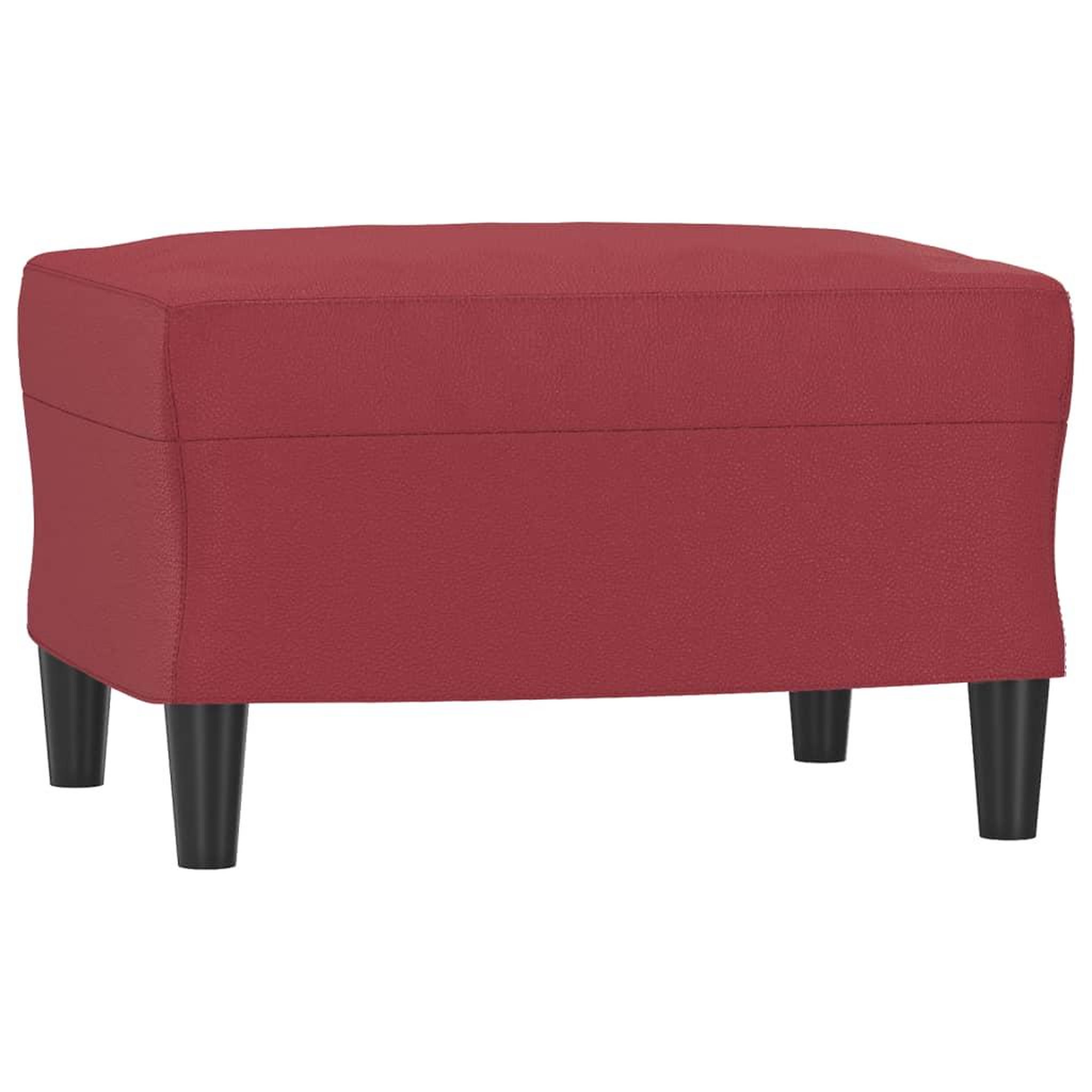 Voir la diapositive 5 : VIDAXL Fauteuil avec repose-pied Rouge bordeaux 60 cm Similicuir