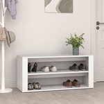 VIDAXL Etagere a chaussures Blanc 100x35x45 cm Bois d'ingenierie