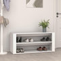 Voir la diapositive 1 : VIDAXL Etagere a chaussures Blanc 100x35x45 cm Bois d'ingenierie