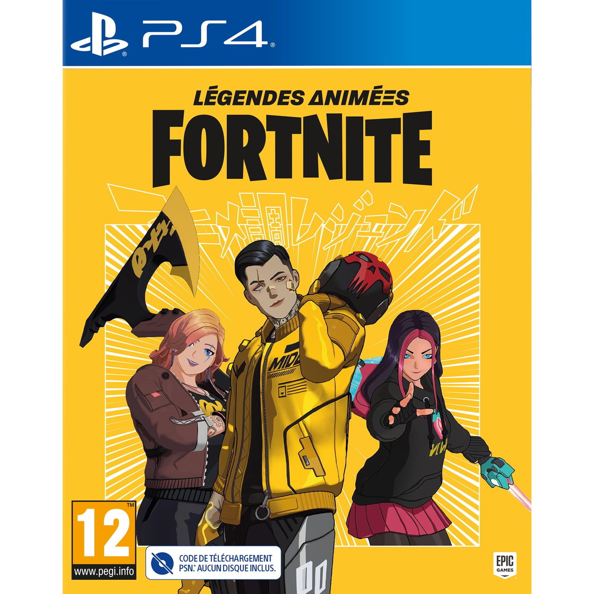Voir la diapositive 1 : Fortnite - Légendes Animées Pack PS4 - Code de Téléchargement