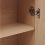 Voir la diapositive 4 : FIVE Armoire de salle de bain 2 portes avec miroir effet bois clair LIORA - Beige