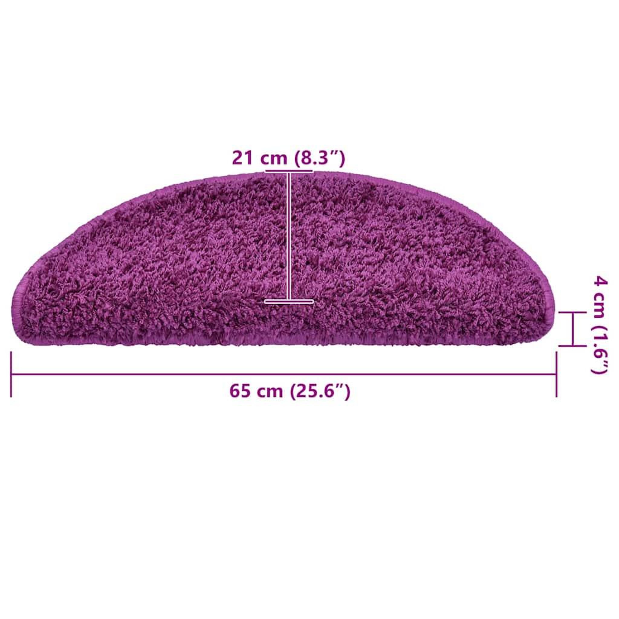 Voir la diapositive 6 : VIDAXL Tapis d'escalier 30 pcs violet 65x21x4 cm
