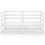 Voir la diapositive 3 : VIDAXL Canape a 2 places de jardin Blanc Bois de pin solide