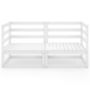 Voir la diapositive 3 : VIDAXL Canape a 2 places de jardin Blanc Bois de pin solide