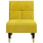 Voir la diapositive 4 : VIDAXL Chaise longue jaune velours