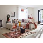 LISA DESIGN Caracas - canapé modulable d'angle droit - 4 places - en tissu. Coloris disponibles : Orange