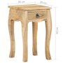 Voir la diapositive 6 : VIDAXL Table de chevet 28x28x46 cm Bois de manguier massif
