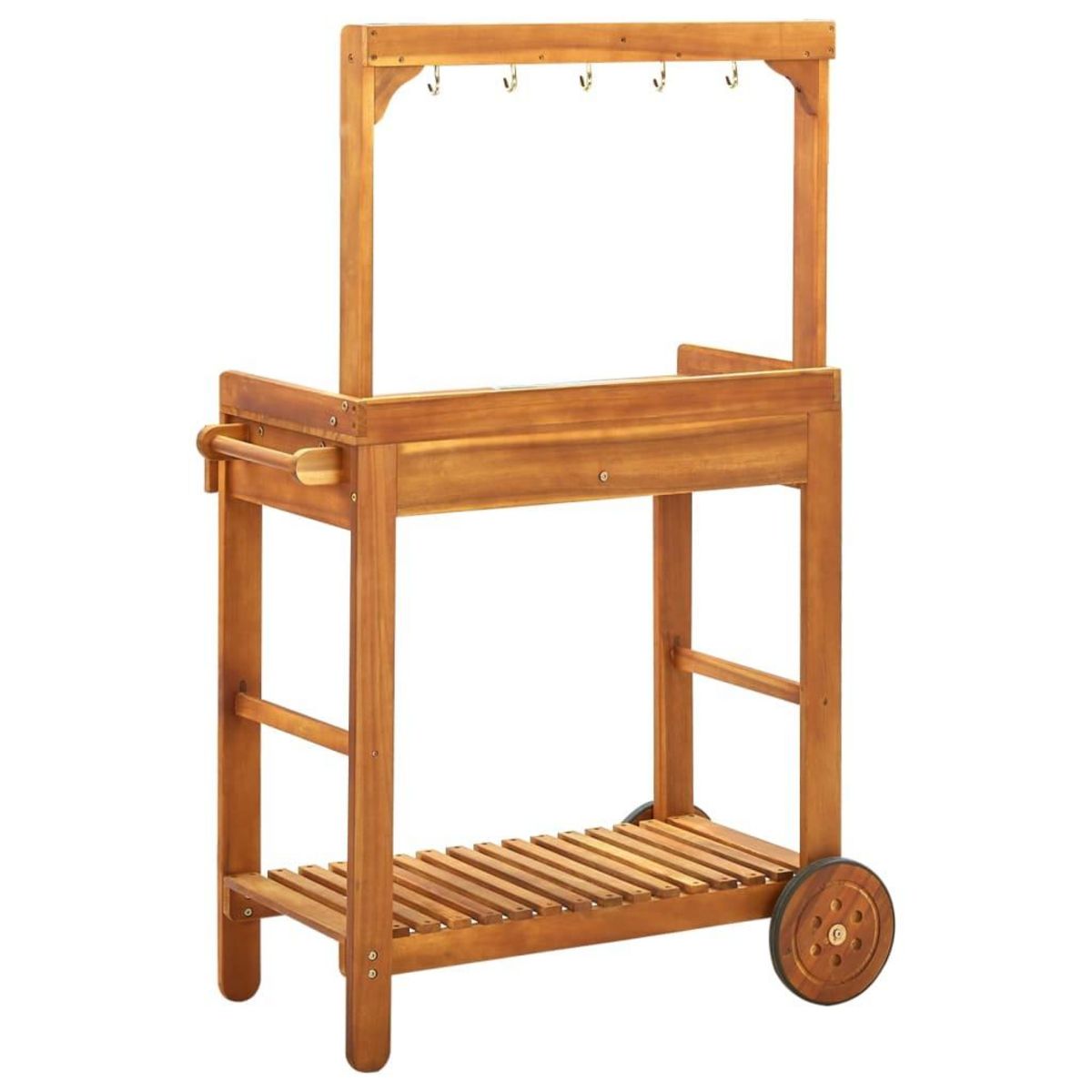 VIDAXL Chariot de cuisine de jardin Bois d'acacia 92x43,5x141,5 cm