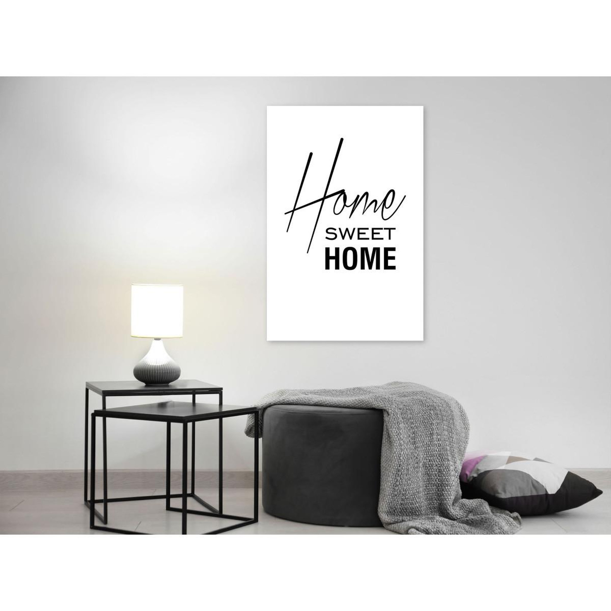 Voir la diapositive 2 : Paris Prix Tableau Imprimé  Black & White : Home Sweet Home