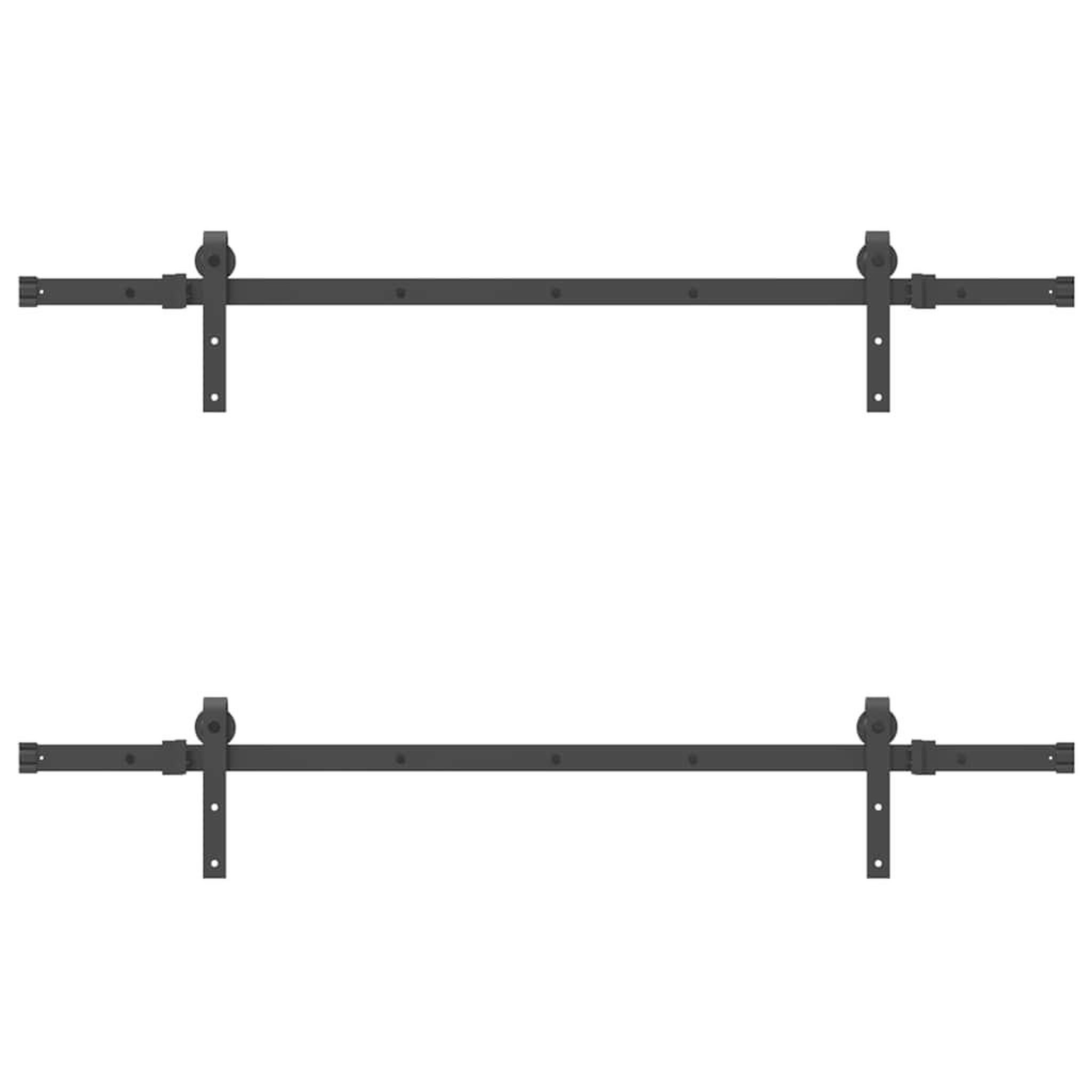 Voir la diapositive 5 : VIDAXL Kit de quincaillerie de porte coulissante 305 cm acier noir