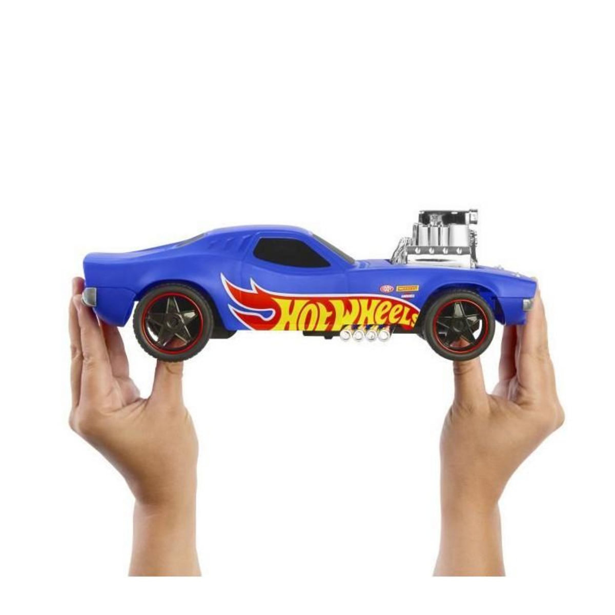 Hot Wheels HOT WHEELS Véhicule radiocommandé RODGER DODGER - Format 1/16 - Manette incluse